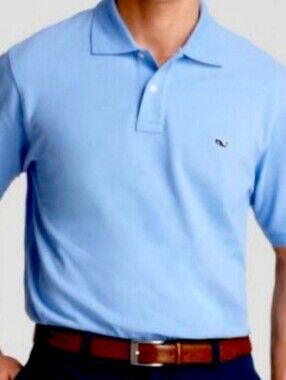 Vineyard Vines Blue Polo Shirt Soft Knit Classic